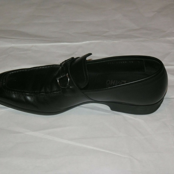 Salvatore Ferragamo Black Leather Gancini Bit Loafers 10D main image 6